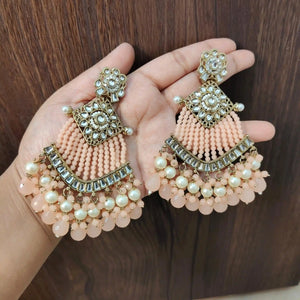 AAROHI KUNDAN DANGLERS (PEACH)