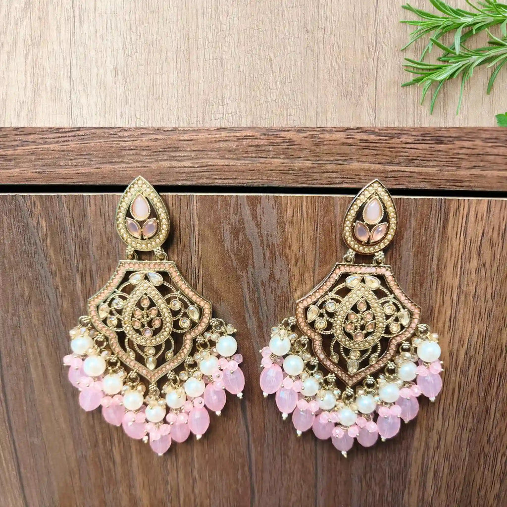 AFSANA KUNDAN CHANDBALIS (BABY PINK)