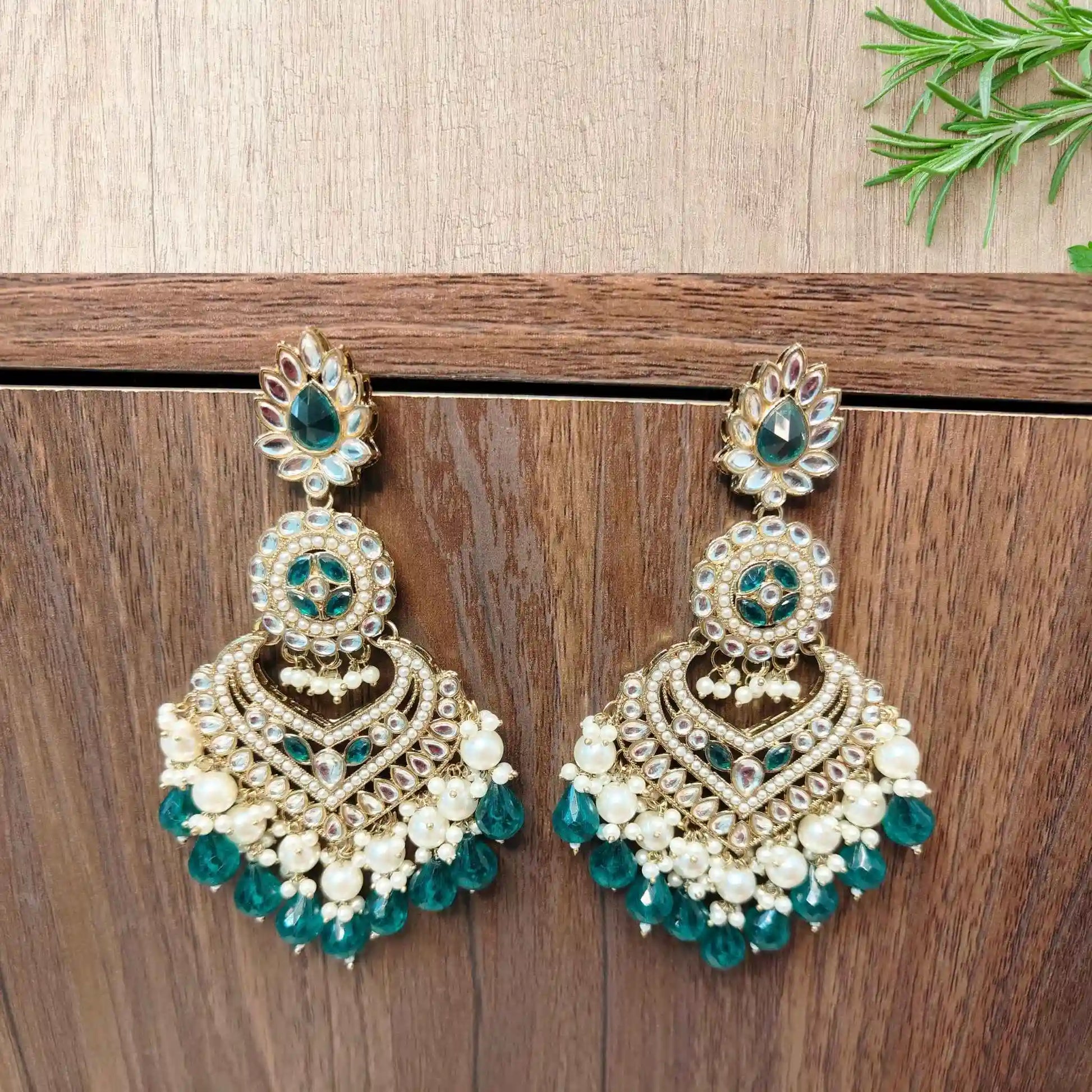 ANIKA KUNDAN CHANDBALIS (GREEN)