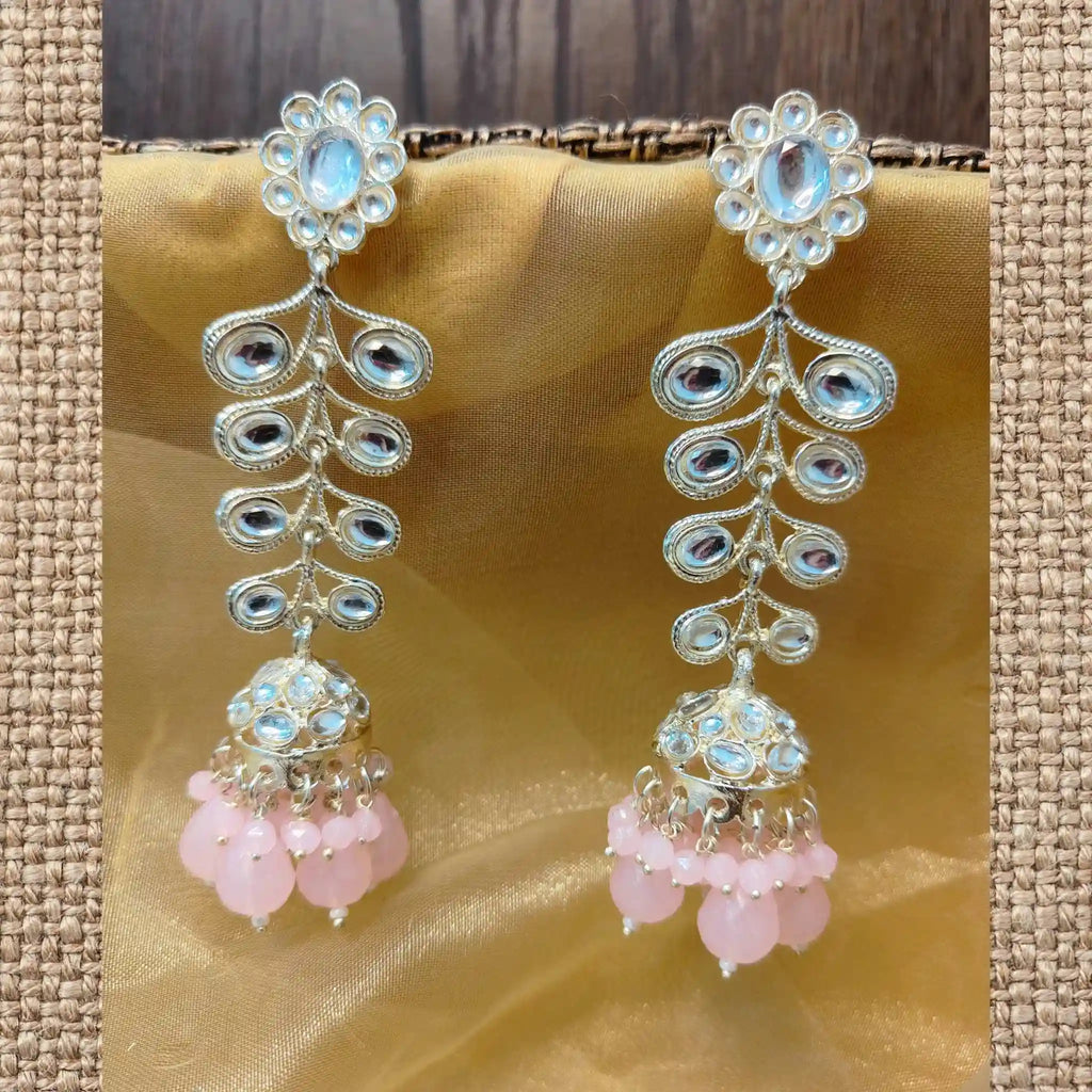 AVNI KUNDAN JHUMKAS (BABY PINK)