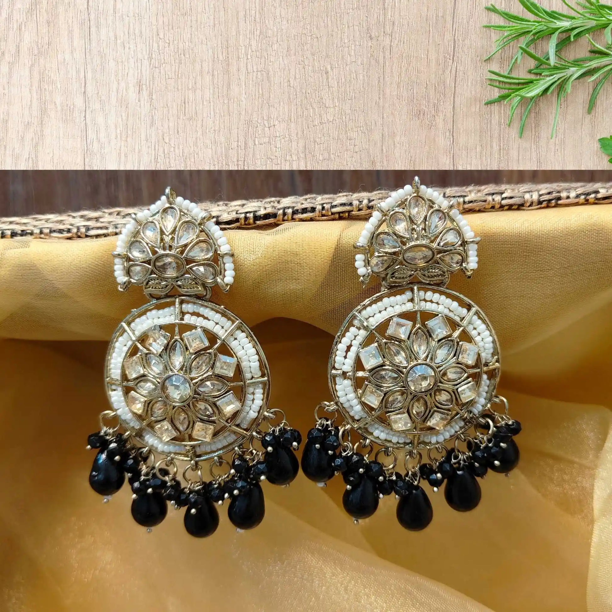 BRISHTI KUNDAN CHANDBALIS (BLACK)