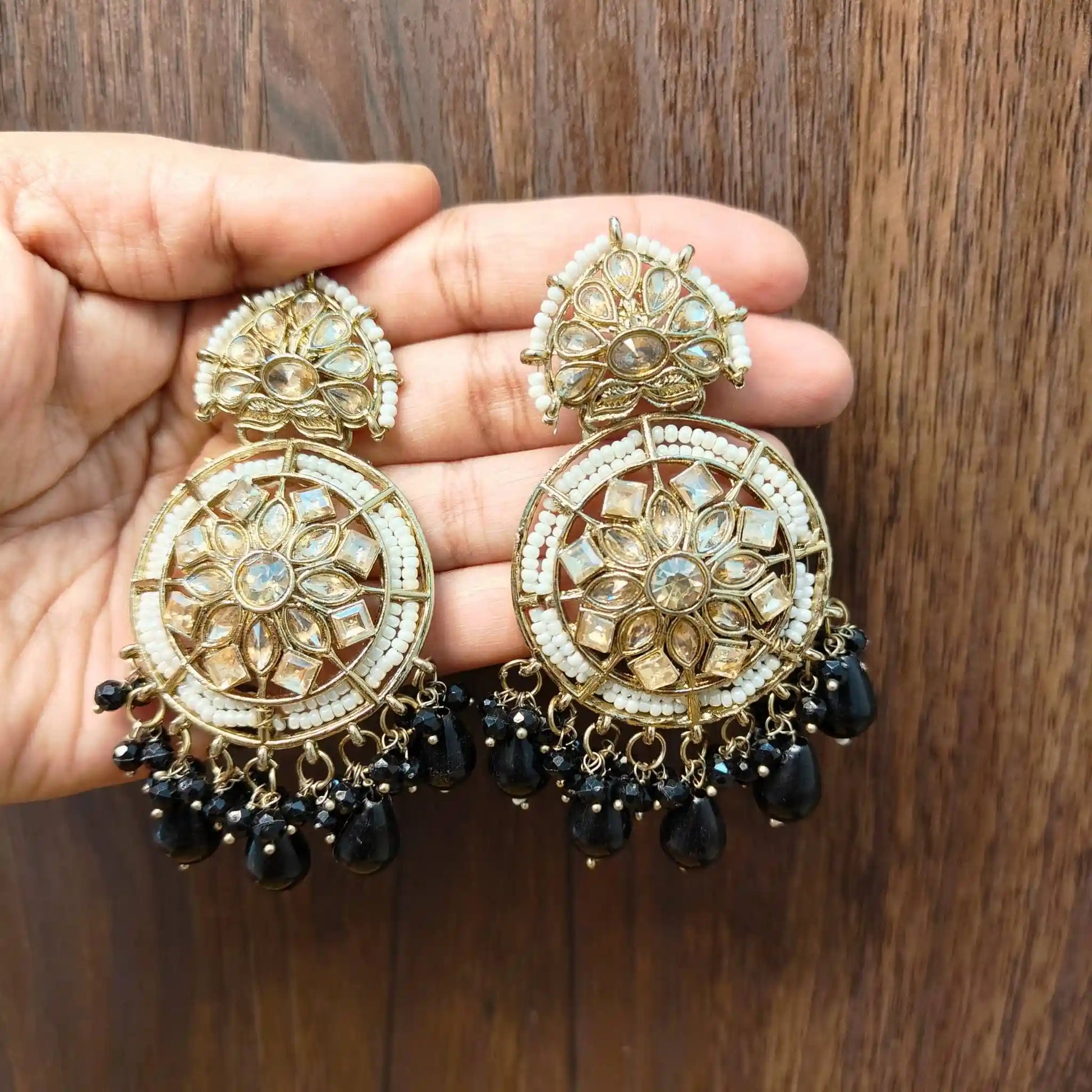 BRISHTI KUNDAN CHANDBALIS (BLACK)
