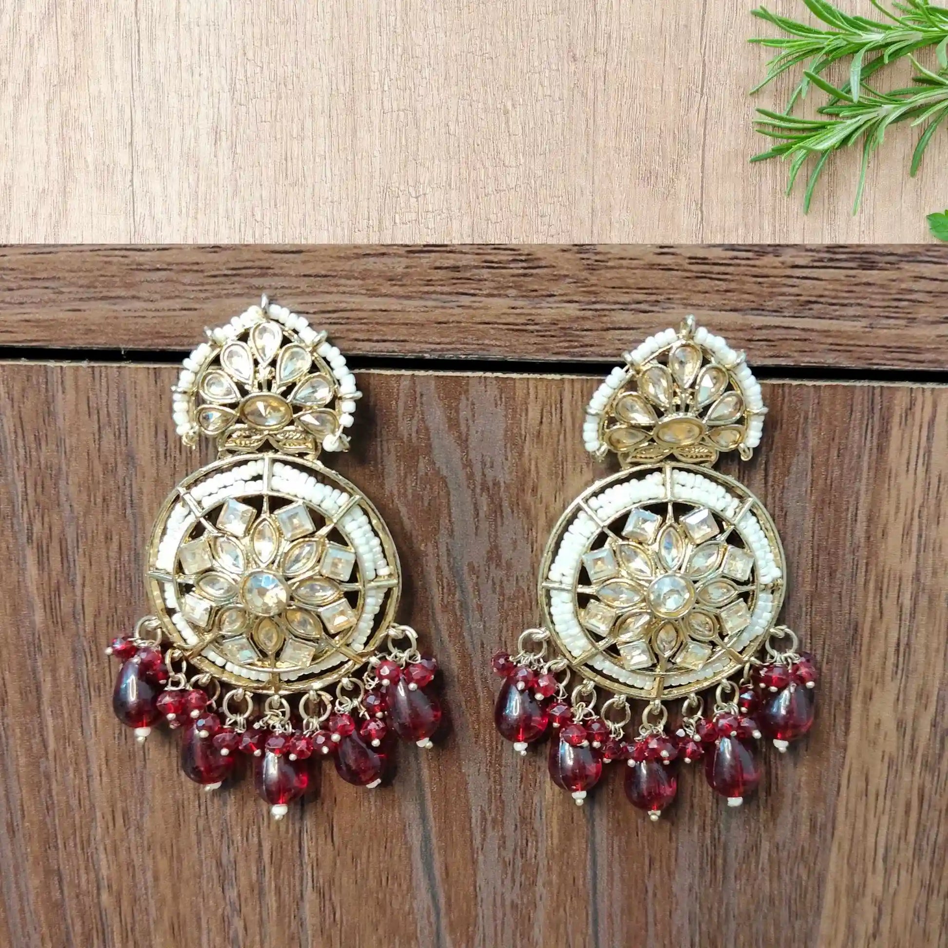 BRISHTI KUNDAN CHANDBALIS (MAROON)