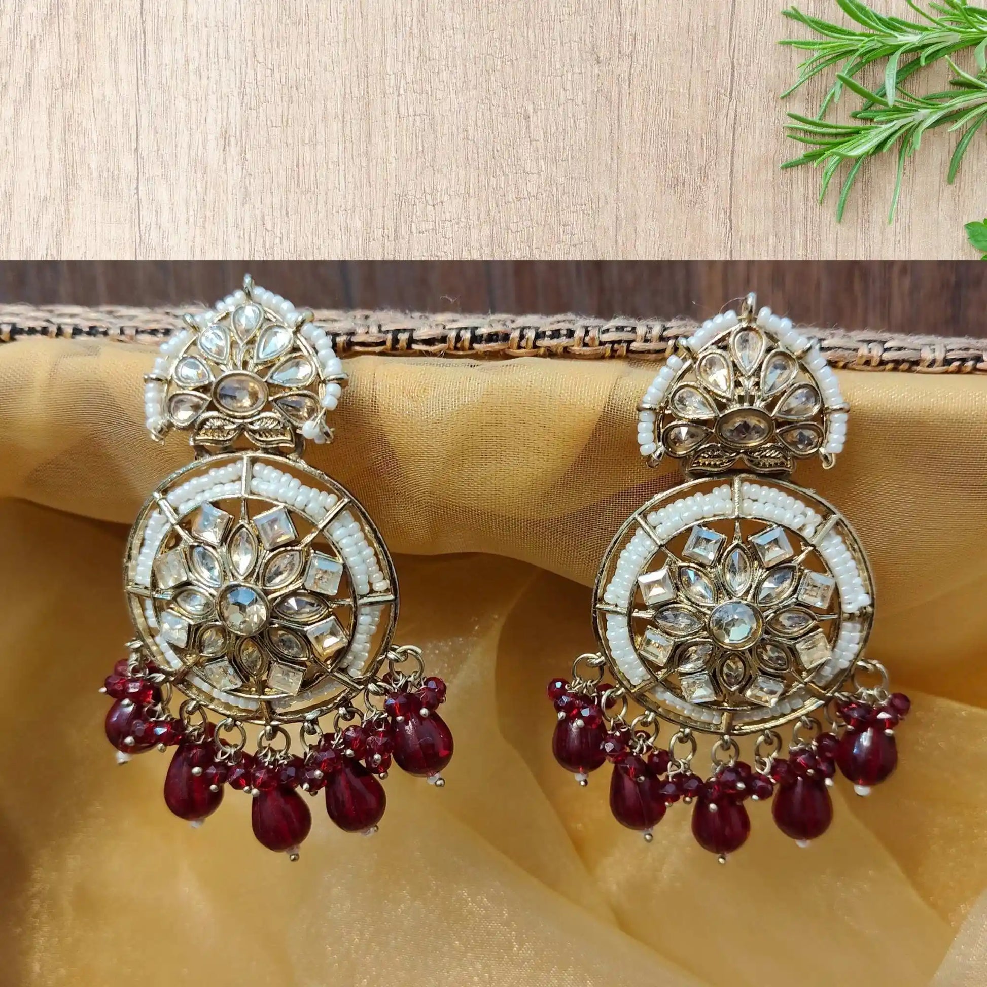 BRISHTI KUNDAN CHANDBALIS (MAROON)