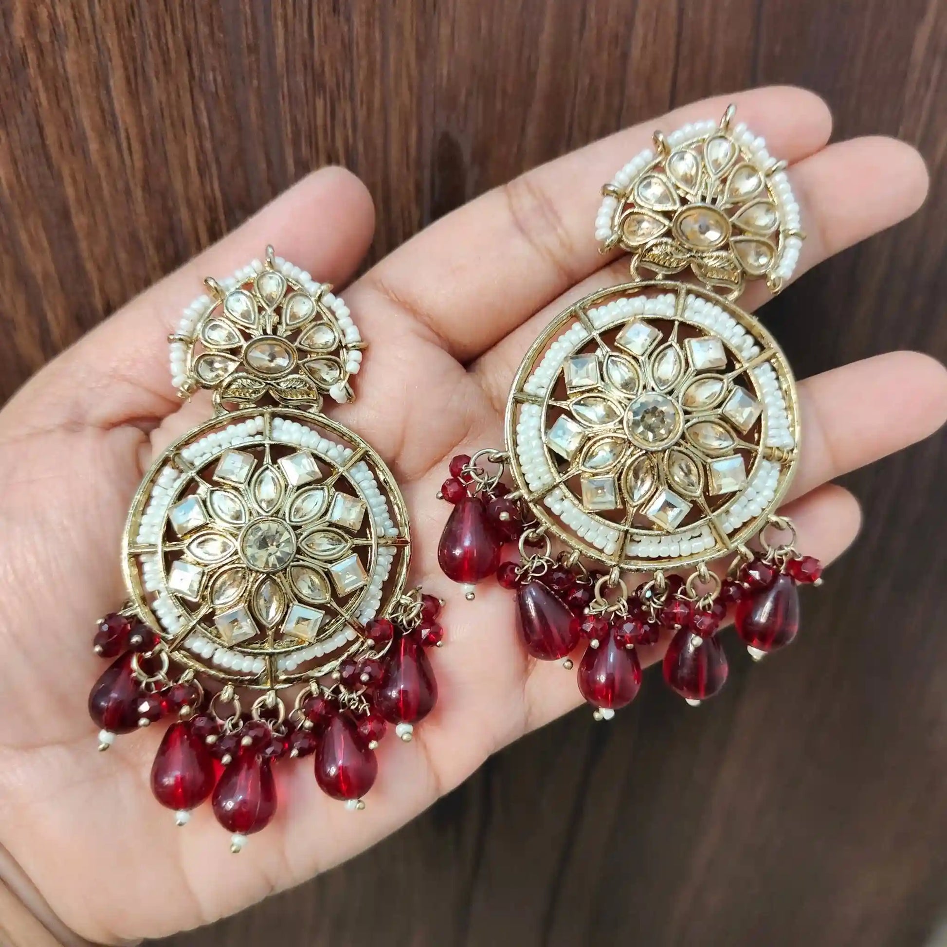 BRISHTI KUNDAN CHANDBALIS (MAROON)