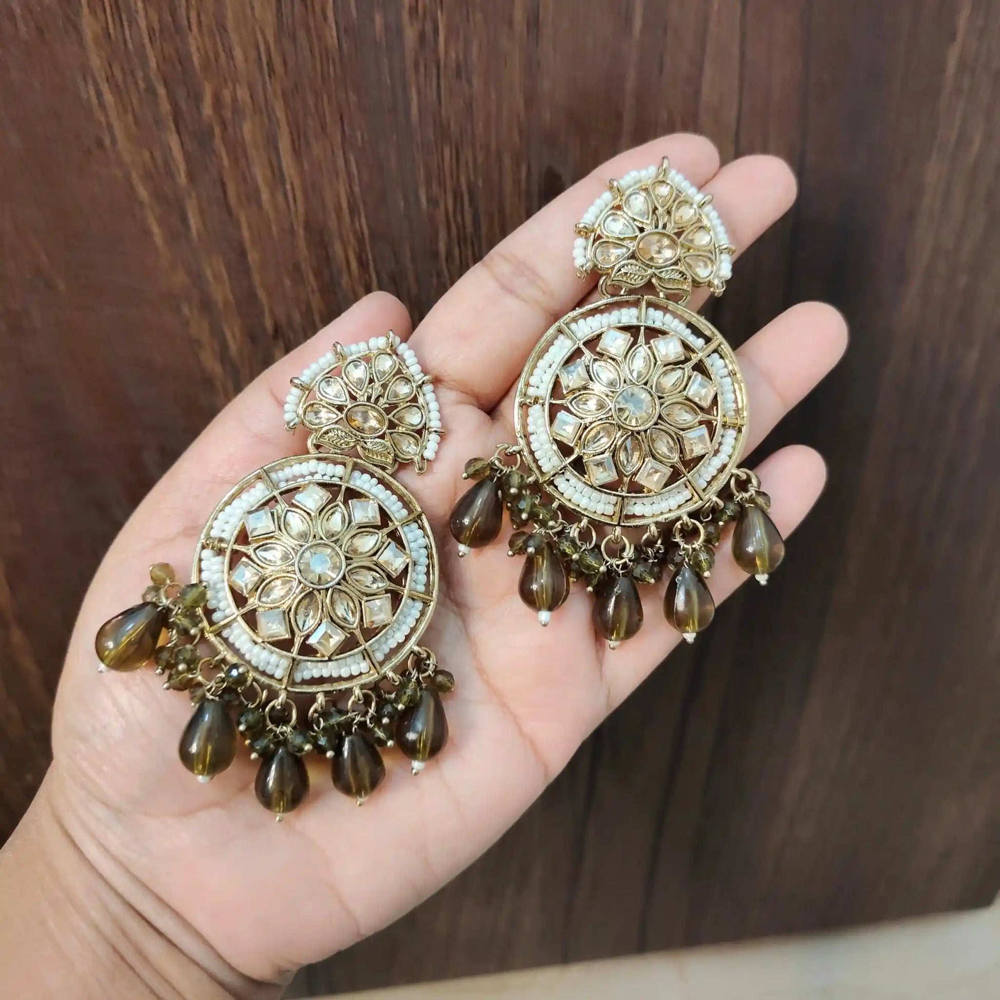 BRISHTI KUNDAN CHANDBALIS (MEHNDI GREEN)