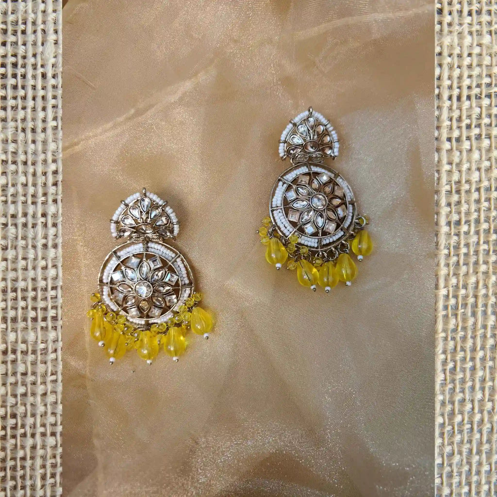 BRISHTI KUNDAN CHANDBALIS (YELLOW)