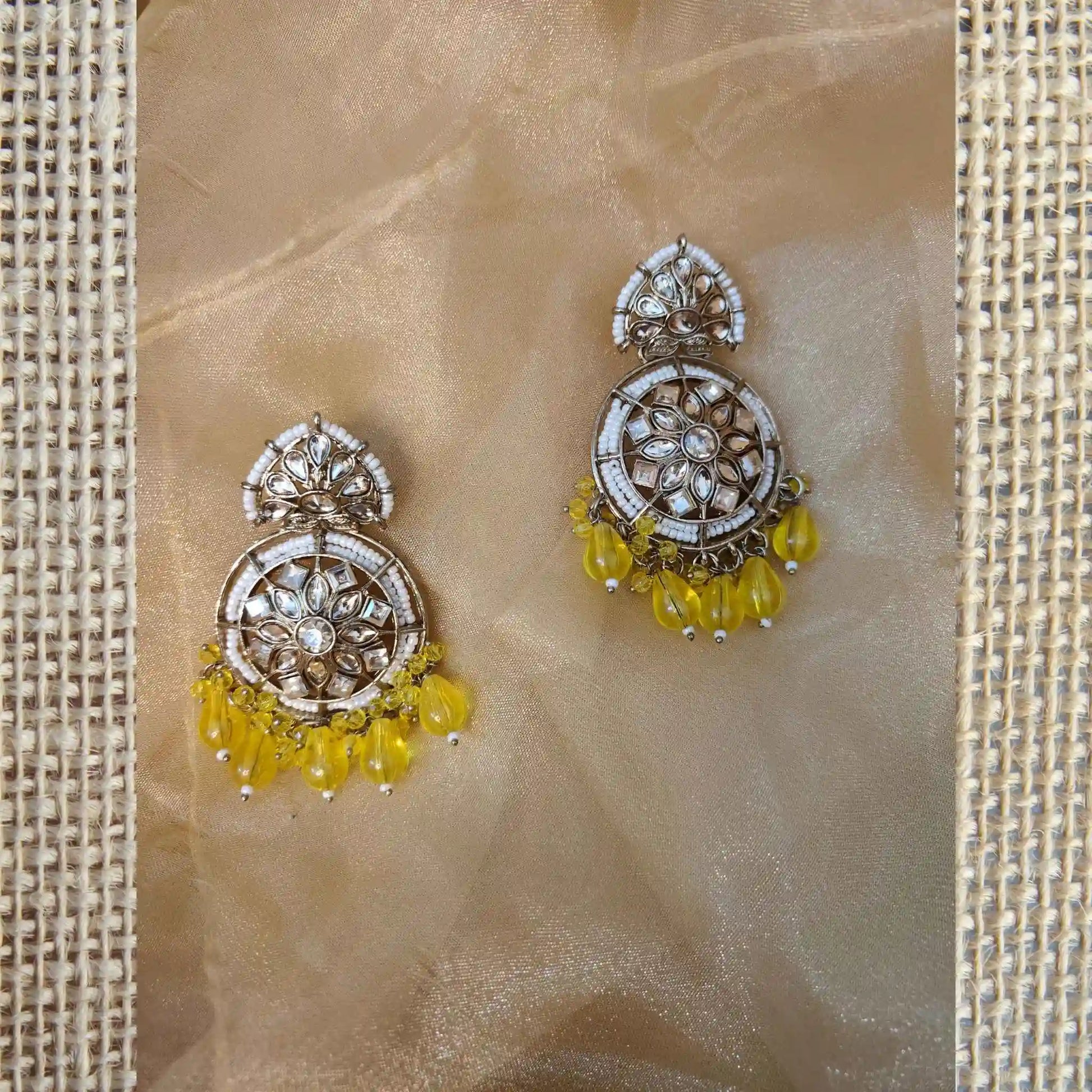 BRISHTI KUNDAN CHANDBALIS (YELLOW)