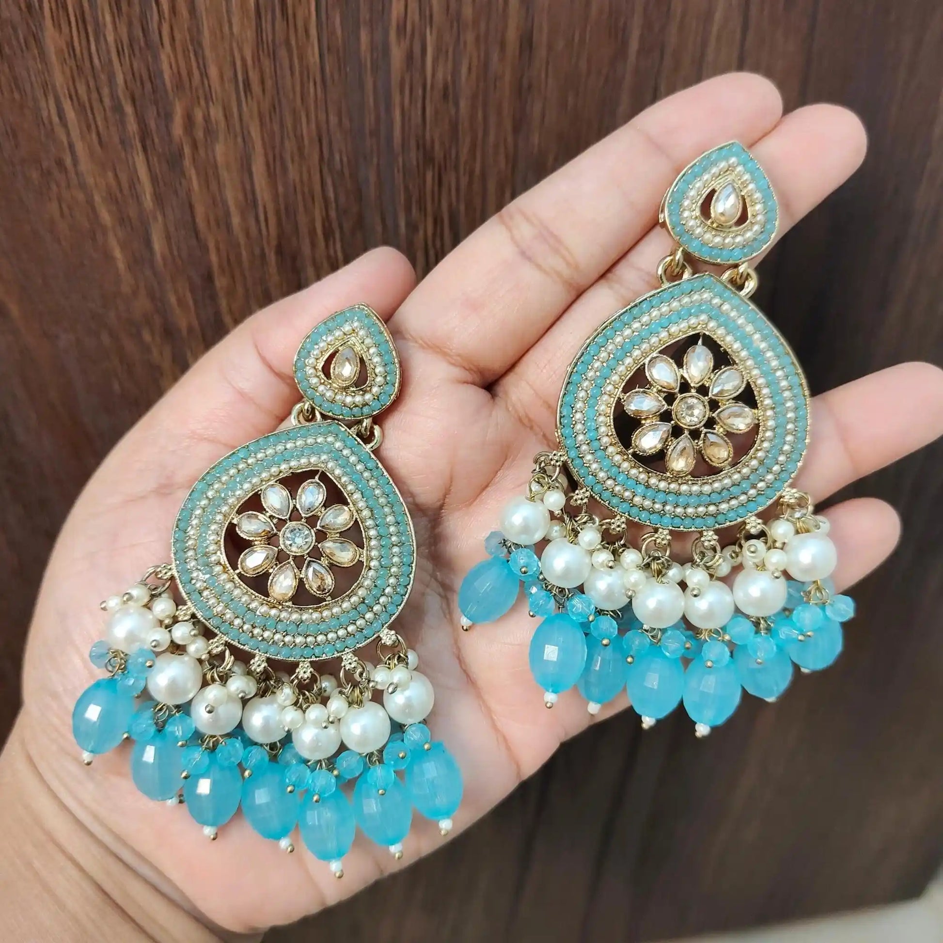 DRISHTI KUNDAN CHANDBALIS (LIGHT BLUE)