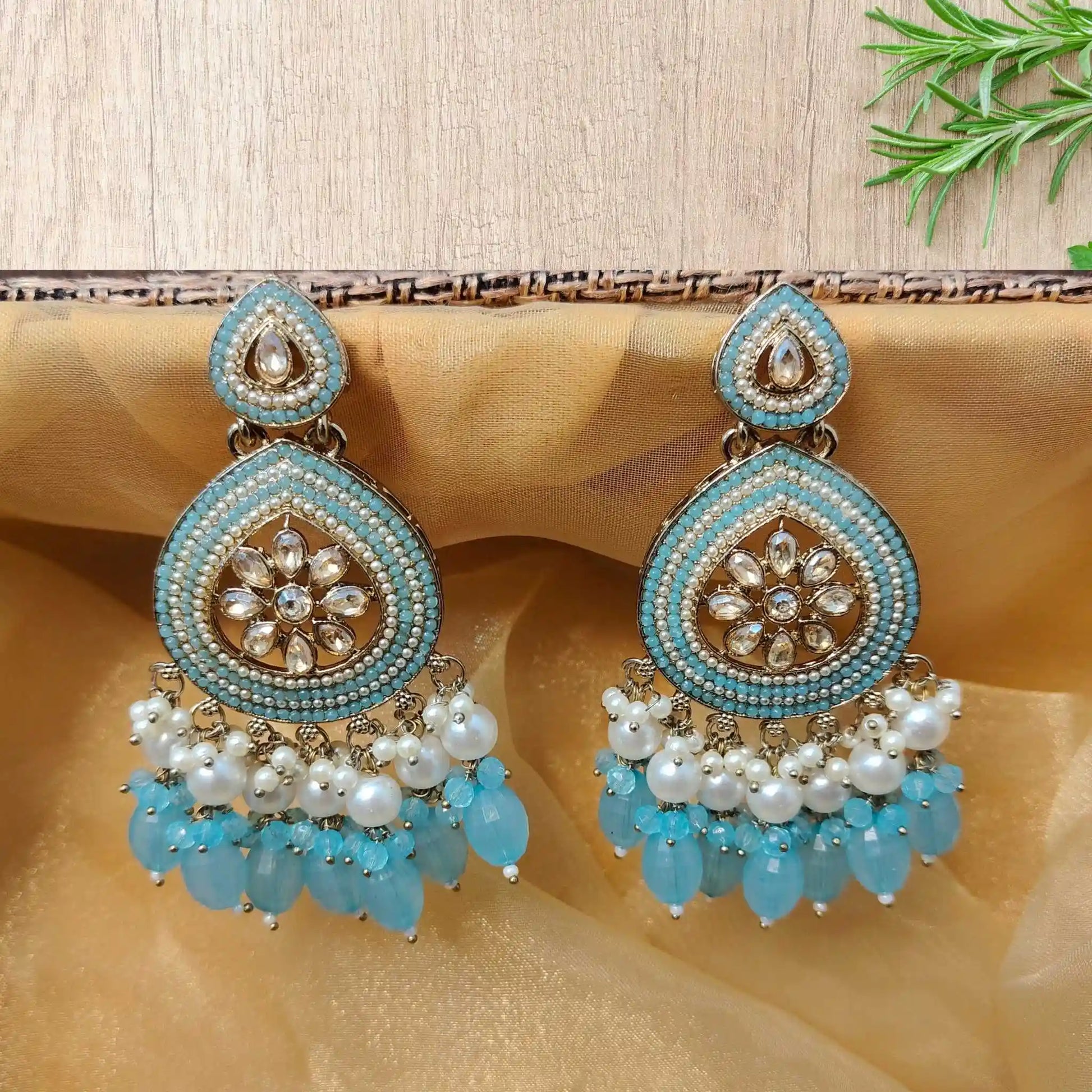 DRISHTI KUNDAN CHANDBALIS (LIGHT BLUE)