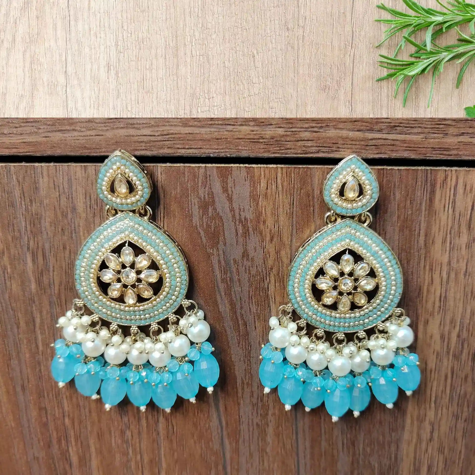 DRISHTI KUNDAN CHANDBALIS (LIGHT BLUE)