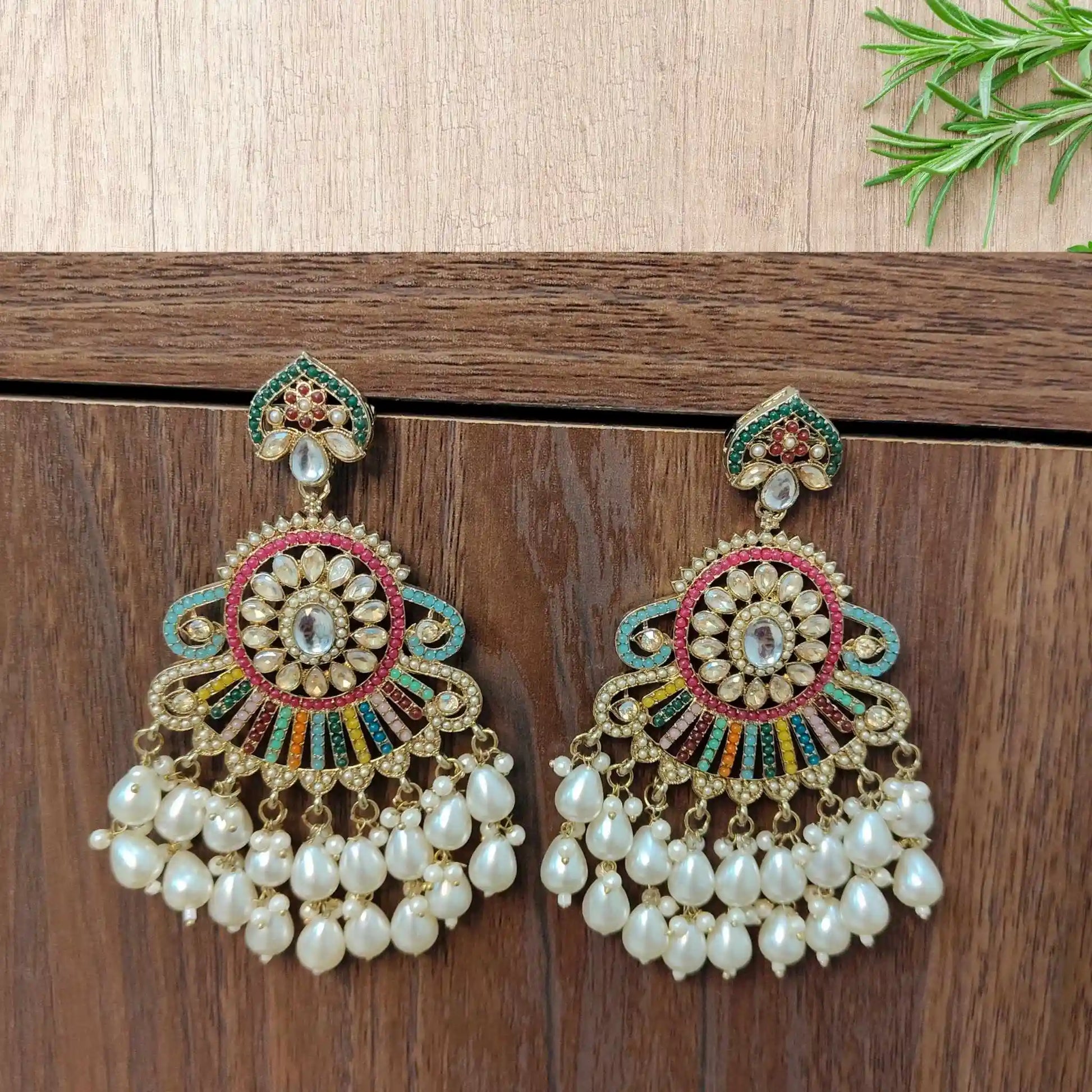 HIRAL KUNDAN CHANDBALIS (MULTICOLOR)