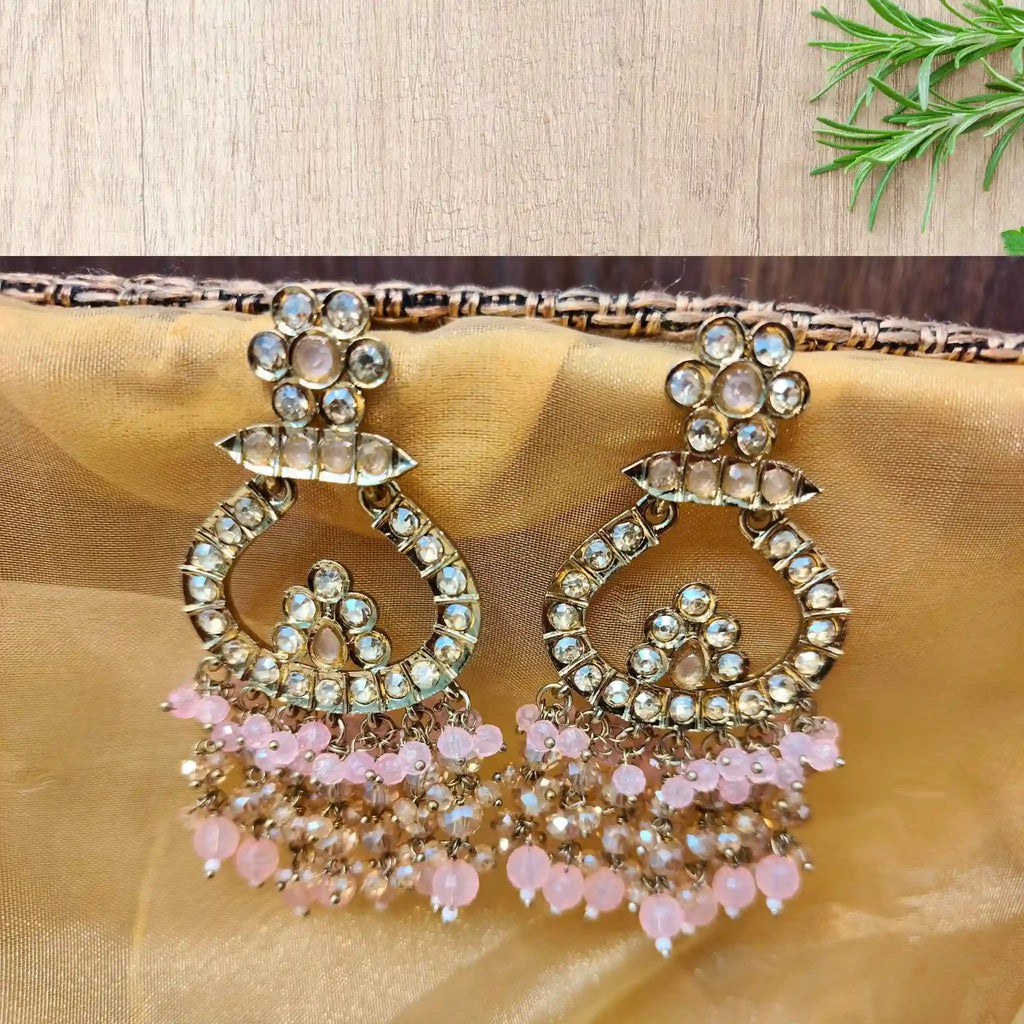 KASHVI KUNDAN CHANDBALIS (BABY PINK)