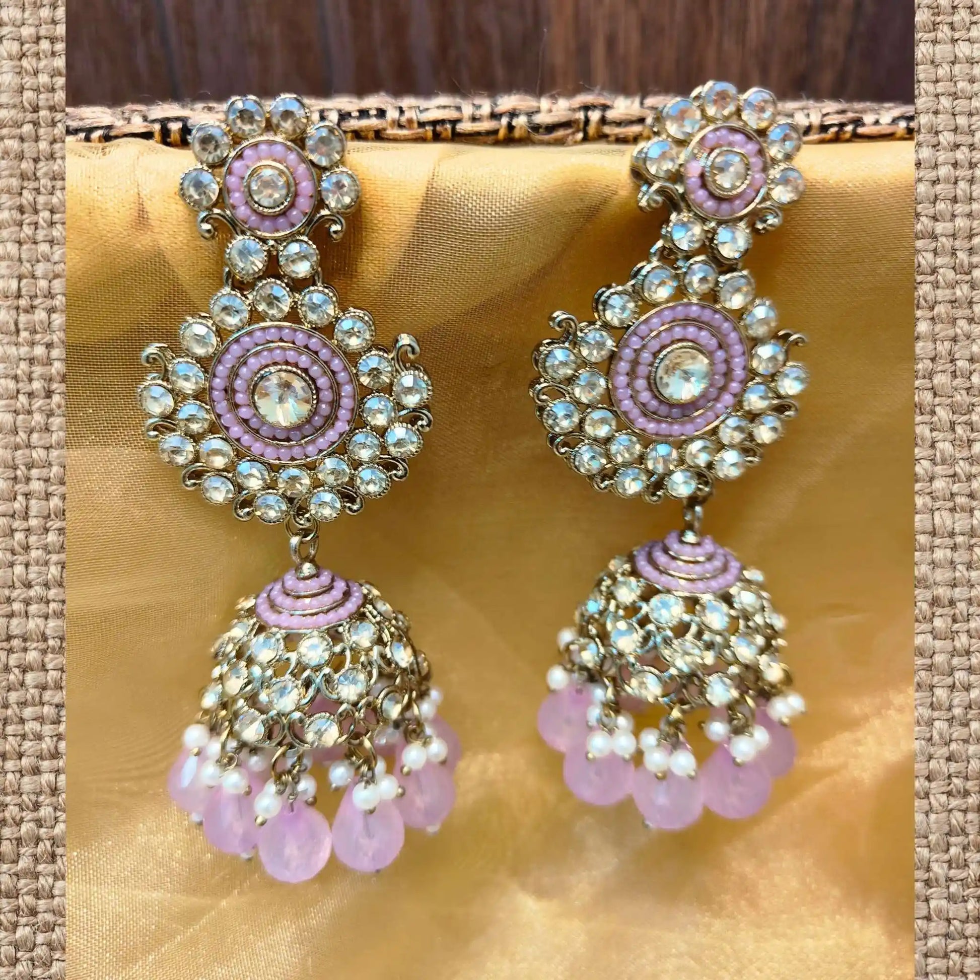 MAISHA KUNDAN JHUMKAS (LILAC)