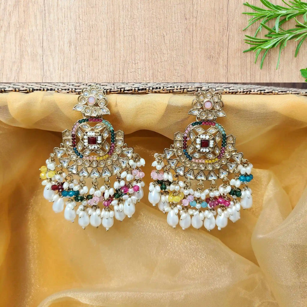 NAZAAKAT KUNDAN CHANDBALIS (MULTICOLOR)