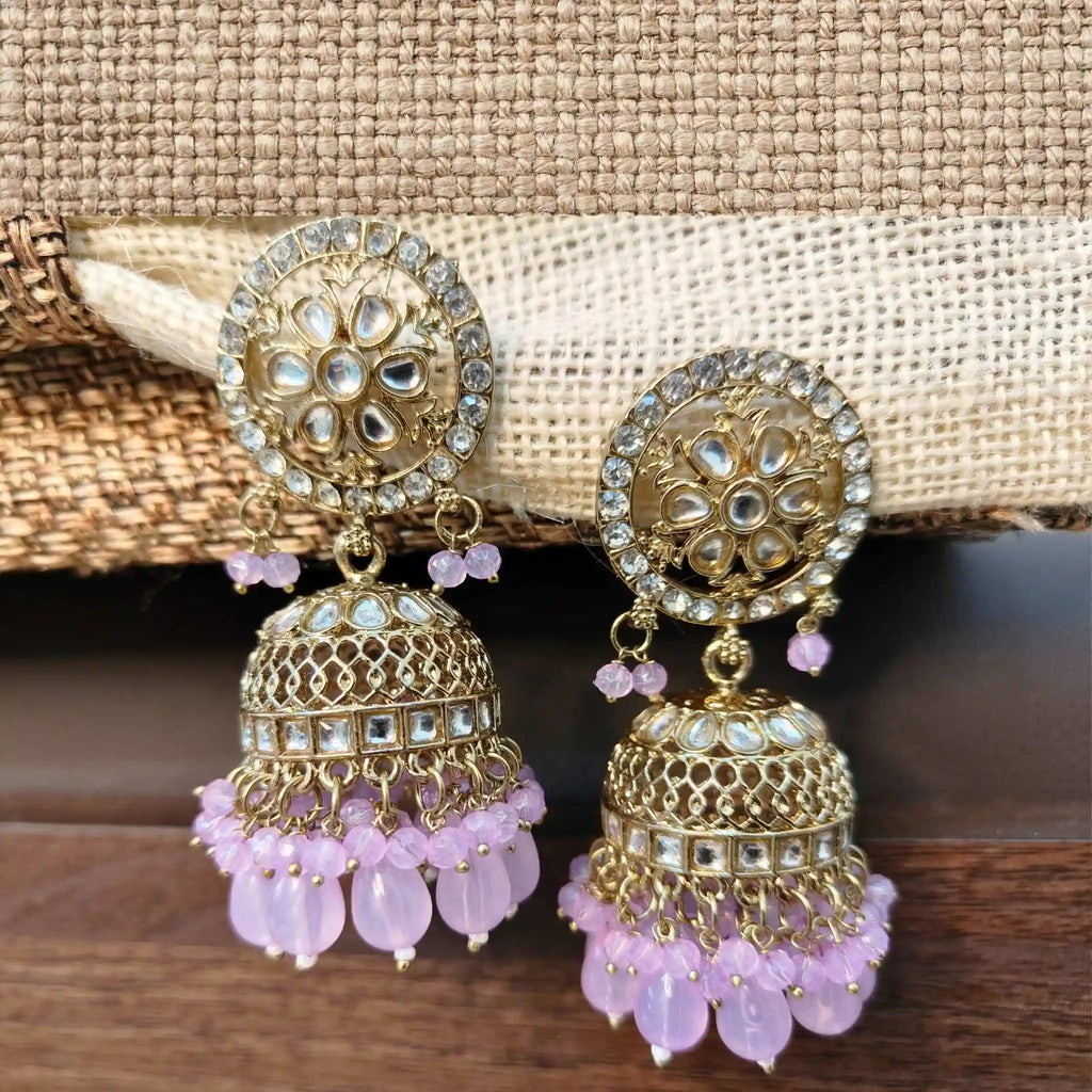 NAZNEEN KUNDAN JHUMKAS (LILAC)