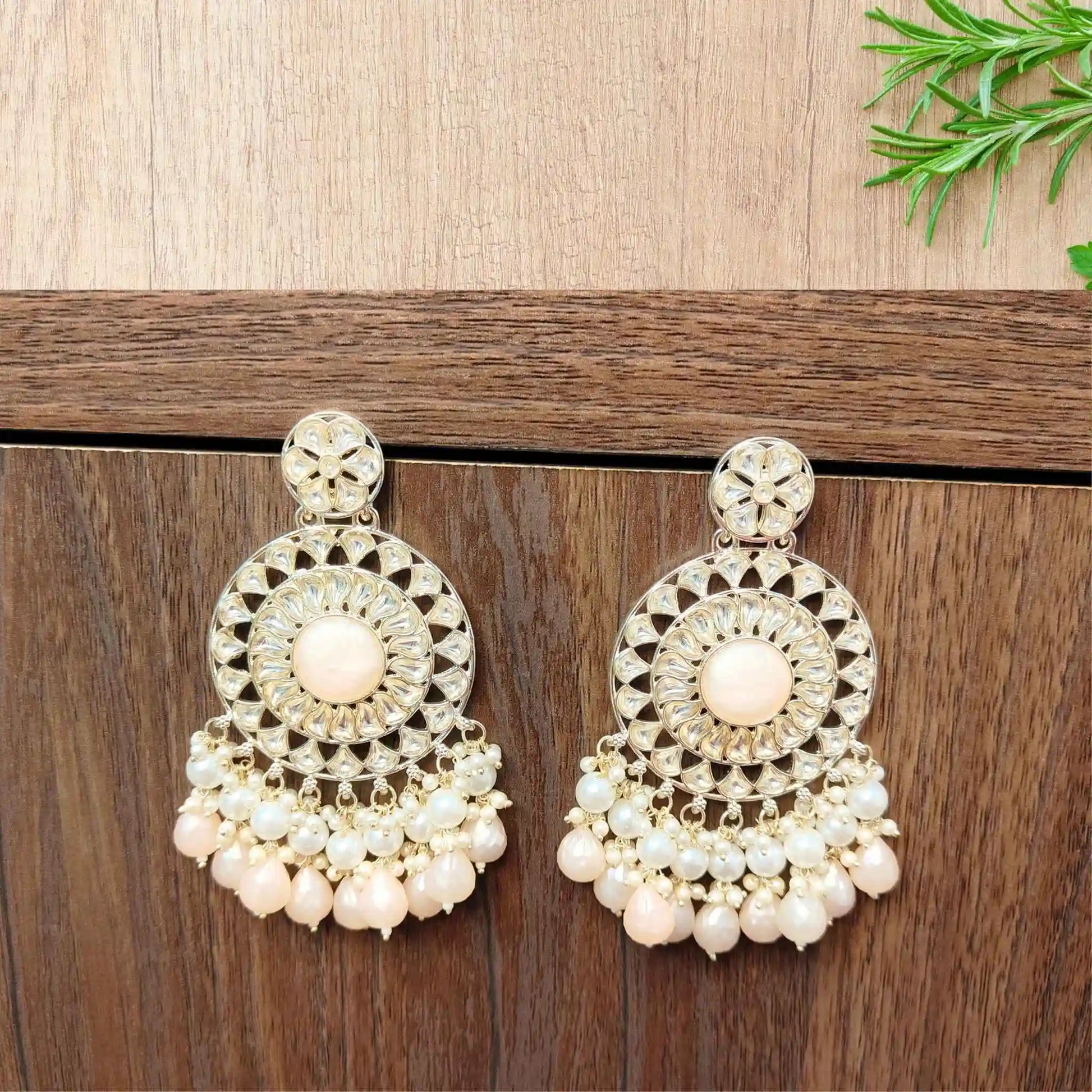 NISHKA KUNDAN CHANDBALIS (PEACH)