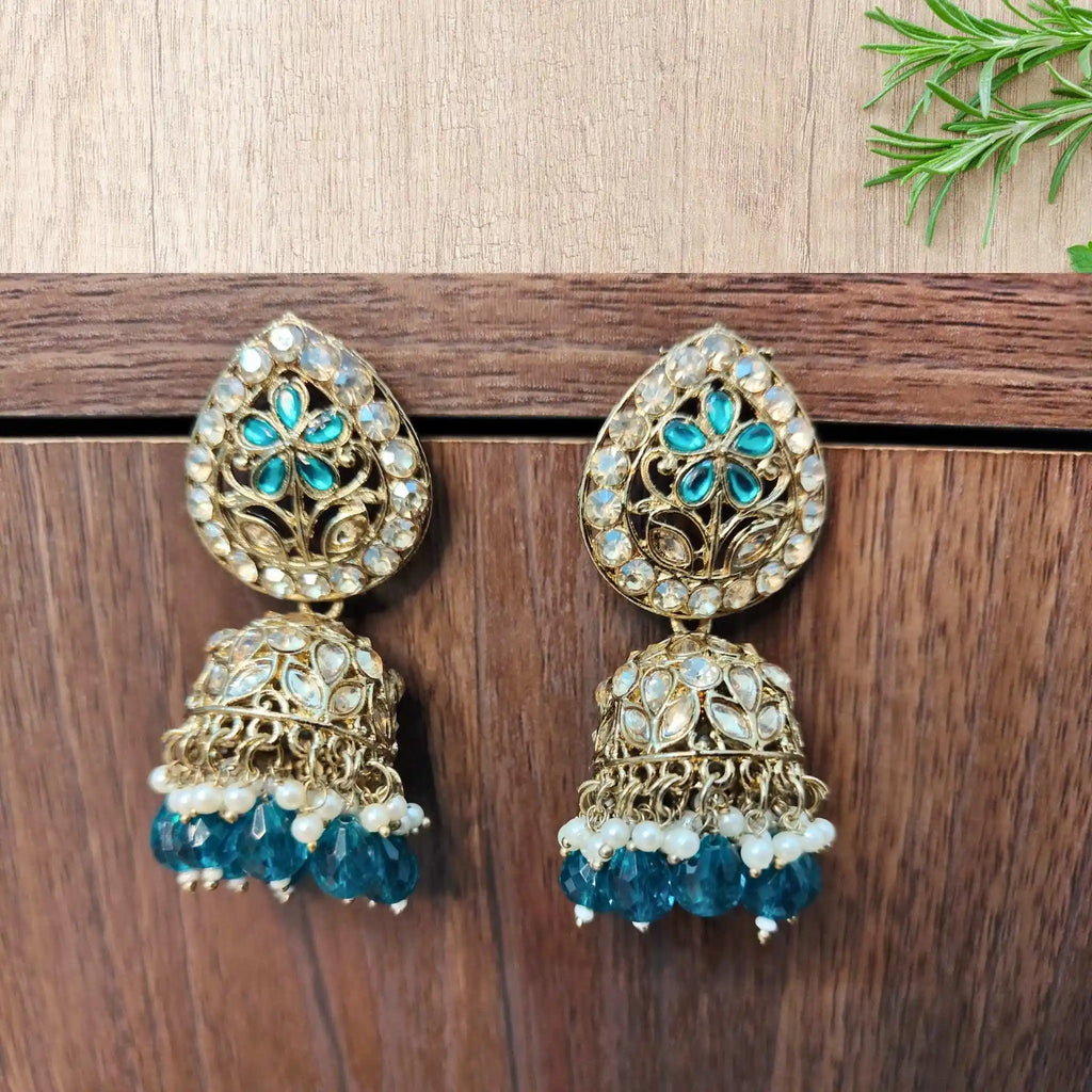 TRIPTI KUNDAN JHUMKAS (TEAL)