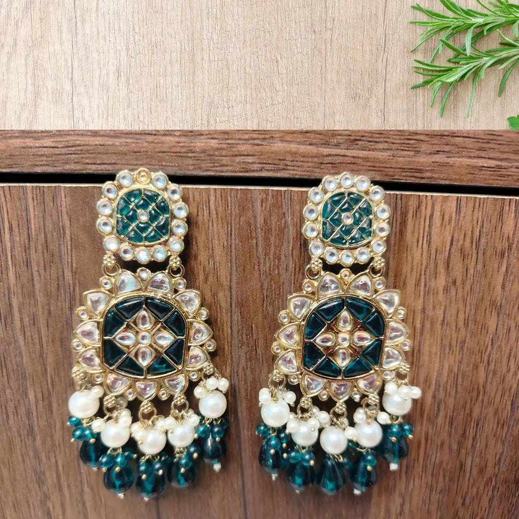 WARISHA KUNDAN CHANDBALIS (GREEN)